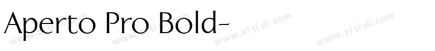 Aperto Pro Bold字体转换